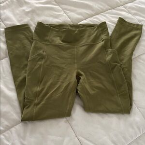 Olive green Lululemon leggings